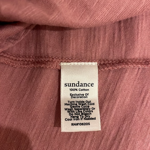 Sundance dusty rose embroidered/beaded long sleeve top - Picture 7 of 7